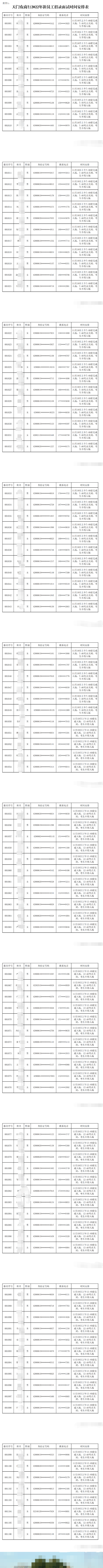 时间表