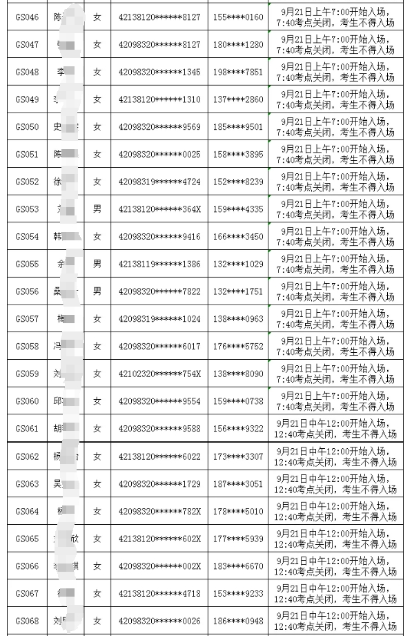 广水农商银行2024年新员工社会招录面试时间安排表3